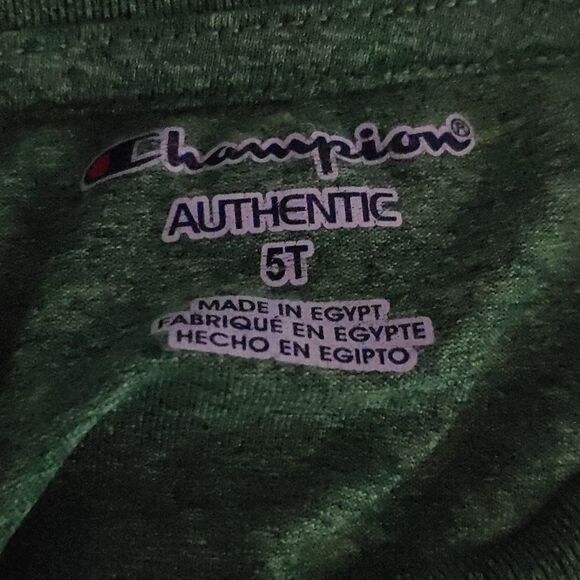 Champion Athletic Green Long Sleeve Dri-fit Tee Kids Shirt  Sz 5T - Picture 3 of 3